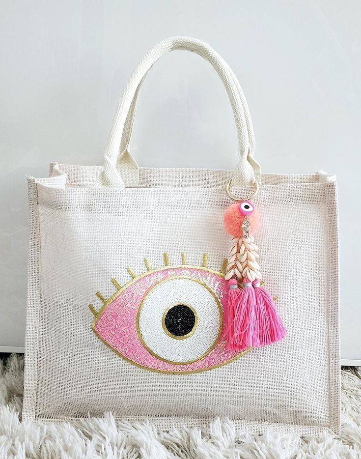 Boho-style embellished ladies jute bags