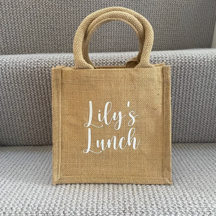 Personalized Natural Jute Lunch Tote – Eco-Friendly Office & Daily Carry Bag